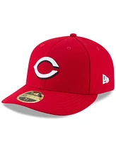 New Era Men's Red Cincinnati Reds National Baseball Hall of Fame Low Profile 59FIFTY Fitted Hat