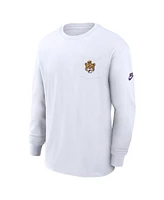 Nike Men's White Lsu Tigers Legacy Max90 Pocket Long Sleeve T-Shirt