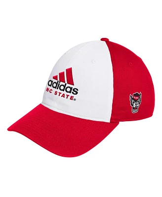 Adidas Men's White/Red Nc State Wolfpack Slouch Adjustable Hat