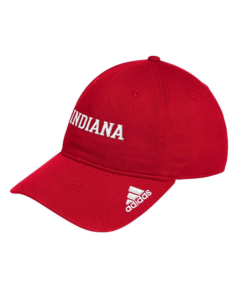 Adidas Men's Crimson Indiana Hoosiers Locker Room Wordmark Slouch Adjustable Hat