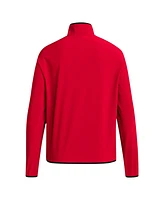 Adidas Men's Red Nc State Wolfpack Coaches Sideline Half-Zip Jacket