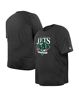 New Era Men's Black York Jets Big Tall Helmet T-Shirt