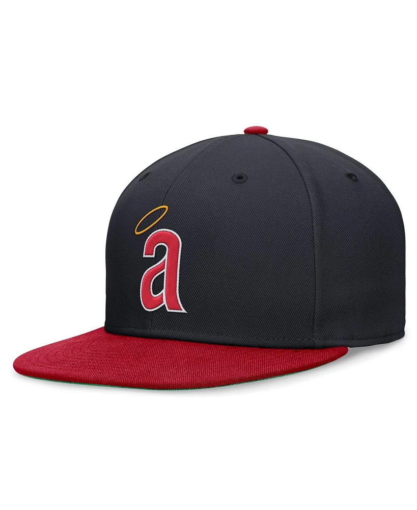 Nike Men's Navy/Red California Angels Rewind Cooperstown True Performance Fitted Hat