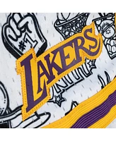 Mitchell & Ness Women's White Los Angeles Lakers Doodle Shorts