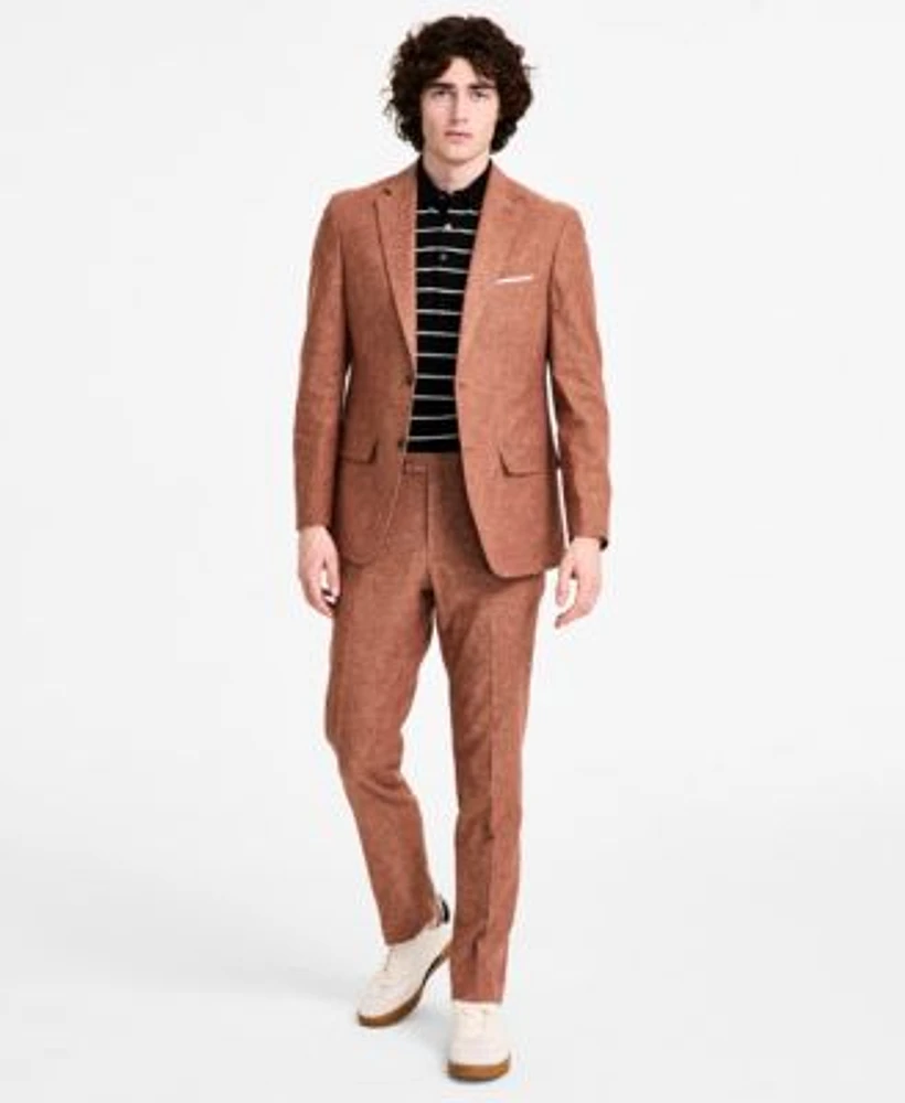 Tommy Hilfiger Mens Modern Fit Rust Suit Separates