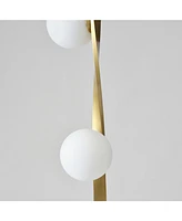 Brightech Nola 60" Contemporary Twisting Led Floor Lamp with Globe Shades