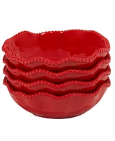 Certified International Perlette Red All Purpose Bowls, Set of 4