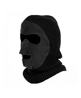 Muk Luks Men's Knit and Fleece Patented Mask, Adventure Grey, One