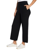 Three Dots Women's Pull-On Straight-Leg Ribbed Pants