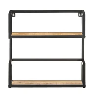 vidaXL Wall Shelf 31.5"x7.9"x23.6" Rough Mango Wood