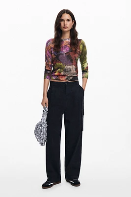 Desigual Women's Cargo pants with M. Christian Lacroix print