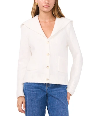 1.state Women's V-Neck Collared Cardigan