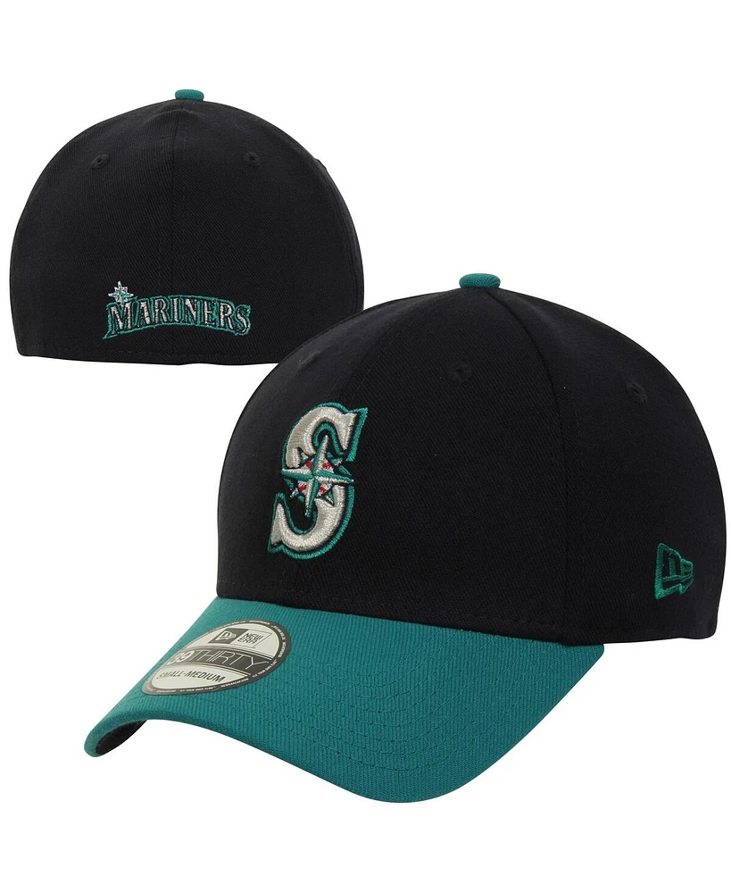 New Era Men's Navy/Green Seattle Mariners Mlb Team Classic Alternate 39THIRTY Flex Hat