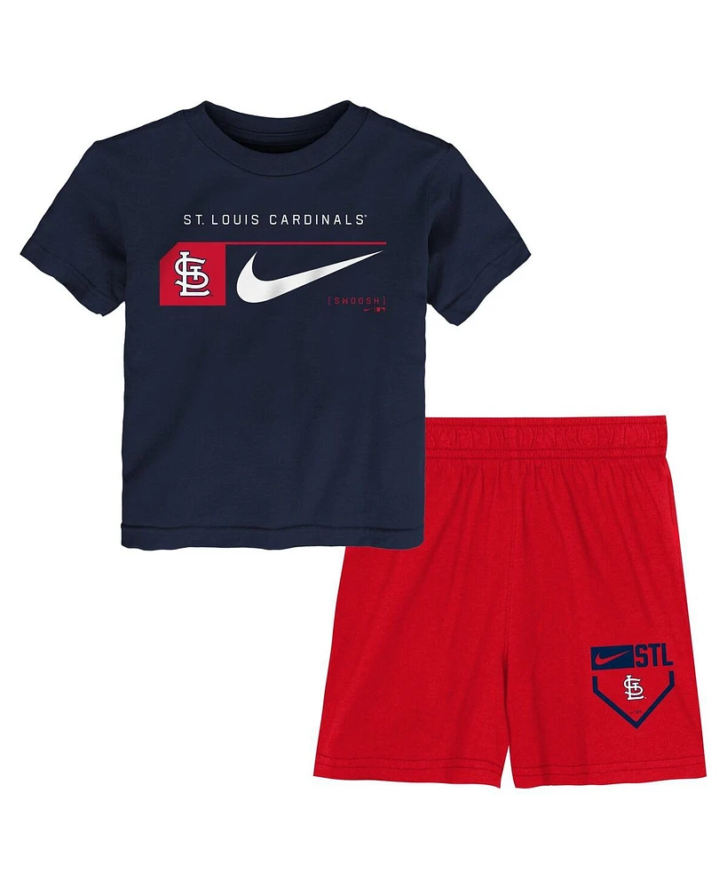 Nike Toddler St. Louis Cardinals Authentic Collection T-Shirt Shorts Set