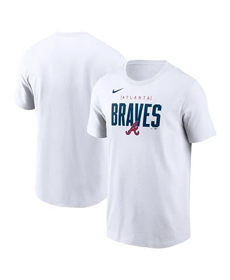 Nike Men's White Atlanta Braves Home Team Bracket Stack T-Shirt