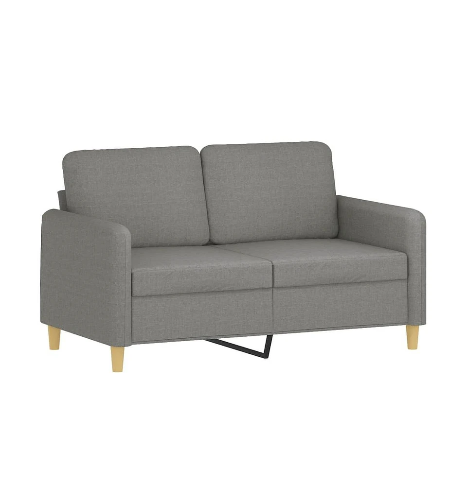 vidaXL 2-Seater Sofa Dark Gray 47.2" Fabric