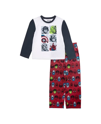 Avengers Big Boy Character Long Sleeve Long Leg, 2 piece set