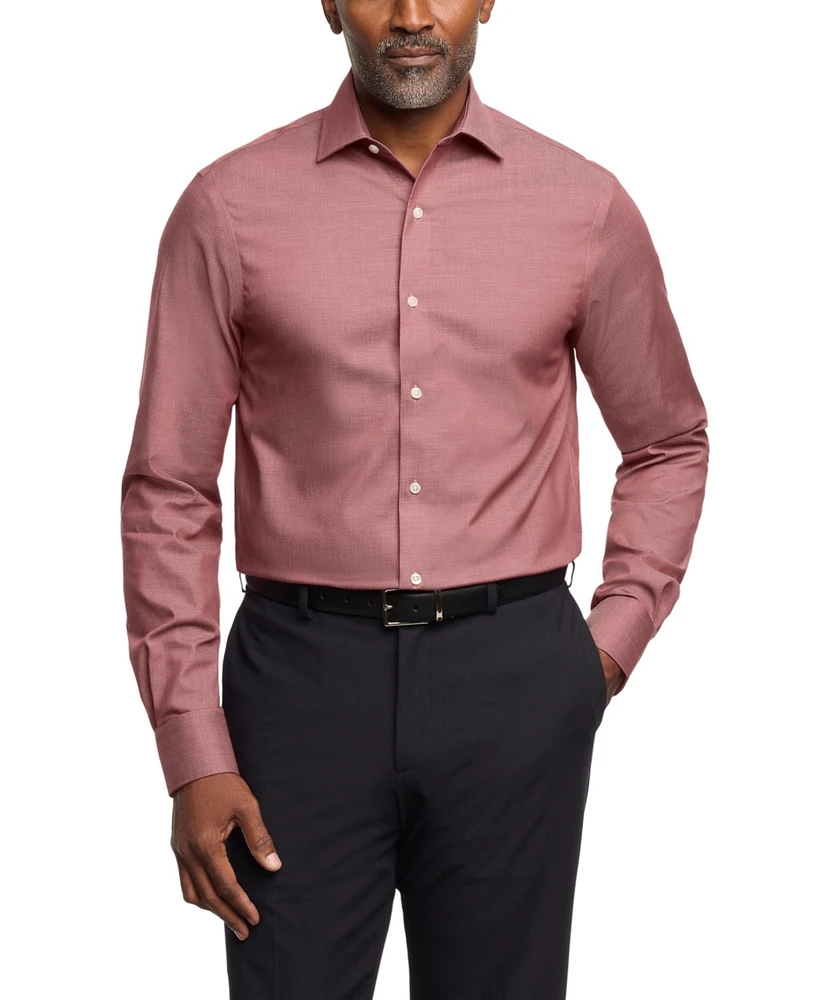 Tommy Hilfiger Men's Flex Regular Fit Wrinkle Resistant Stretch Twill Dress Shirt