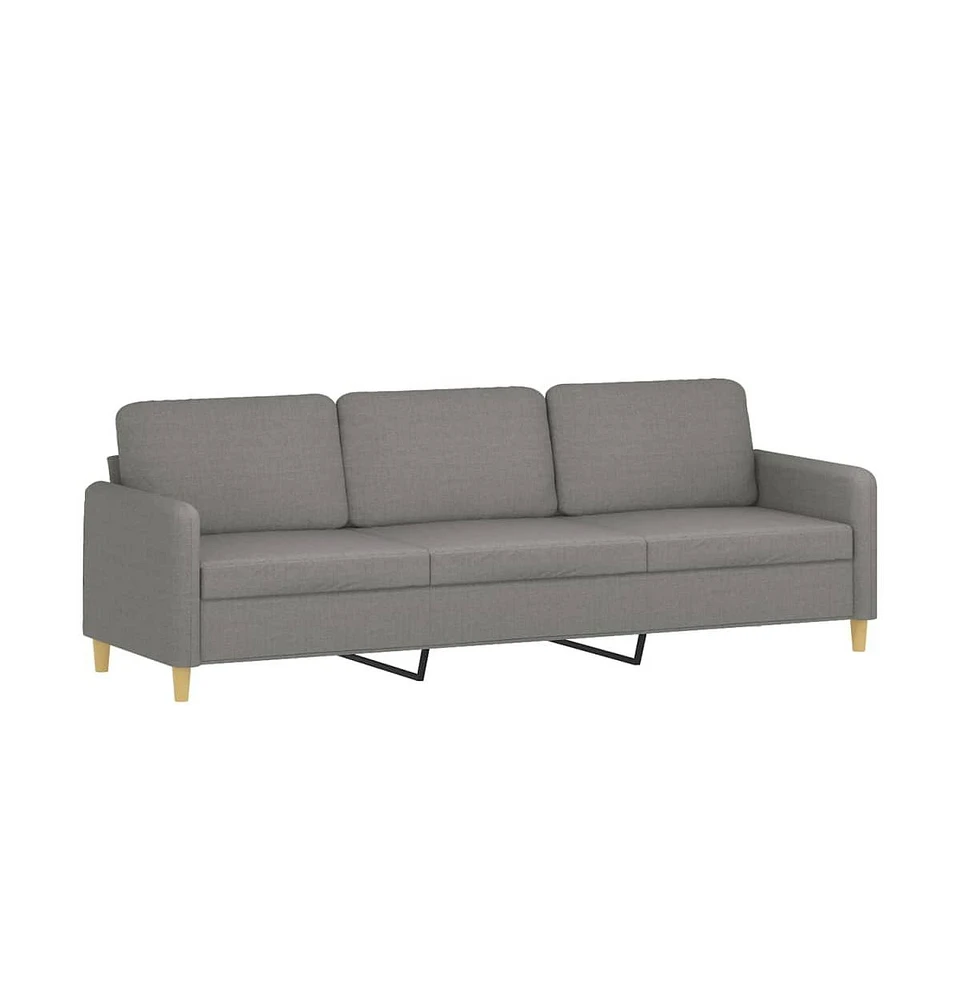 vidaXL 3-Seater Sofa Dark Gray 82.7" Fabric