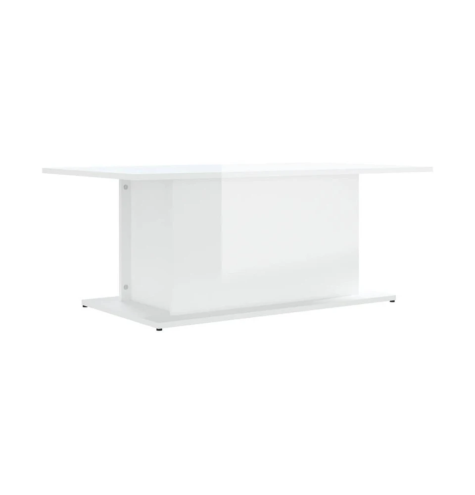 vidaXL Coffee Table High Gloss White 40.2"x21.9"x15.7" Engineered Wood