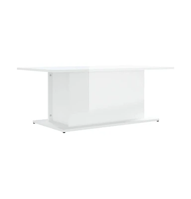 vidaXL Coffee Table High Gloss White 40.2"x21.9"x15.7" Engineered Wood