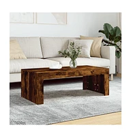 vidaXL Coffee Table Smoked Oak 40.2"x19.7"x14.2" Engineered Wood