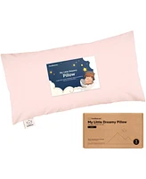 Buddy Toddler Pillow with Pillowcase, 10X18 Soft Organic Cotton Pillows for Sleeping, Kids