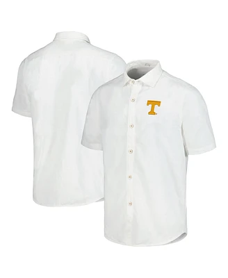 Tommy Bahama Men's White Tennessee Volunteers Coconut Point Palm Vista IslandZone Camp Button-Up Shirt