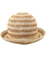 Billabong Women's Natural Holiday Crocheted Bucket Hat