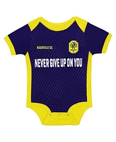 Outerstuff Baby Boys and Girls Navy/Yellow Nashville Sc Field Player Bodysuit