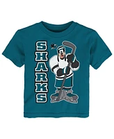 Outerstuff Toddler Teal/Heather Gray San Jose Sharks Two-Pack Disney Offense Only T-Shirt Set