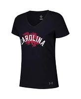 Under Armour Women's Black South Carolina Gamecocks Logo V-Neck T-Shirt