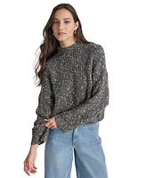 Dkny Jeans Women's Mock Neck Ribbed Knit Sweater