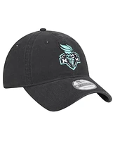 New Era Men's and Women's Black New York Liberty Core Logo 9TWENTY Adjustable Hat