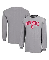 Champion Big Boys and Girls Gray Ohio State Buckeyes Arch Over Logo Long Sleeve T-Shirt