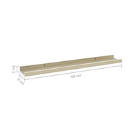 vidaXL Wall Shelves 2 pcs White and Sonoma Oak 23.6"x3.5"x1.2"