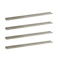 vidaXL Wall Shelves 4 pcs Concrete Gray 45.3"x3.5"x1.2"