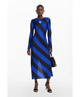 Desigual Women's Striped midi dress