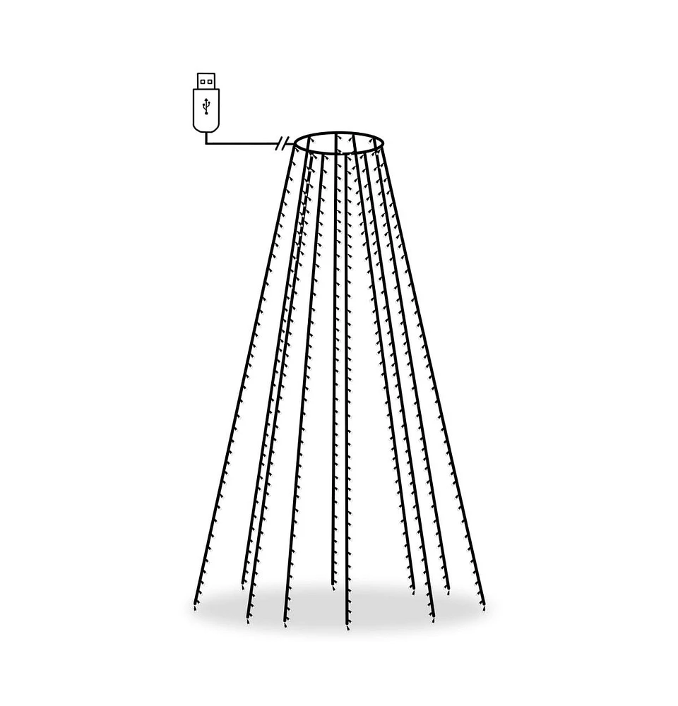 vidaXL Christmas Tree Net Lights with 400 LEDs Cold White 157.5"