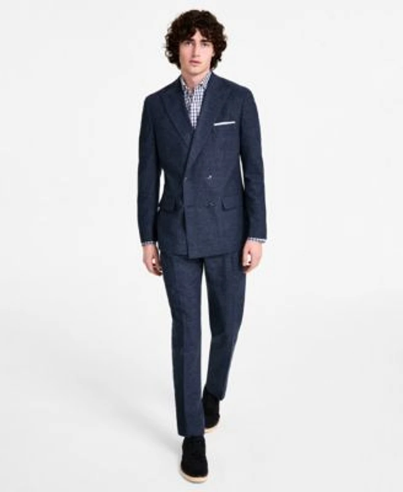 Tommy Hilfiger Mens Modern Fit Double Breasted Suit Separates