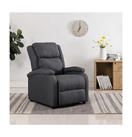 vidaXL Recliner Chair Dark Gray Fabric