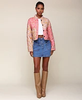 Avec Les Filles Women's Quilted Printed Barn Jacket