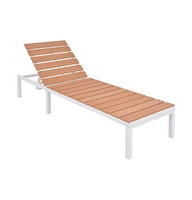 vidaXL Sun Lounger Aluminum and Wpc Brown