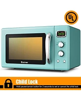 0.9Cu.ft. Retro Countertop Compact Microwave Oven 900W