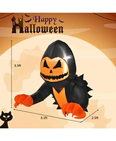 3.3 Feet Halloween Inflatable Pumpkin Head Ghost Broke Out from Window