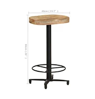 vidaXL Bar Stools 2 pcs 26" Solid Mango Wood