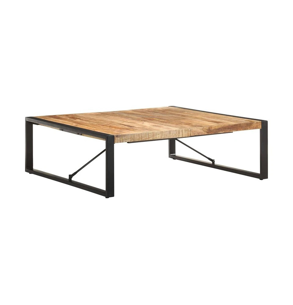 vidaXL Coffee Table 47.2"x47.2"x15.7" Rough Mango Wood