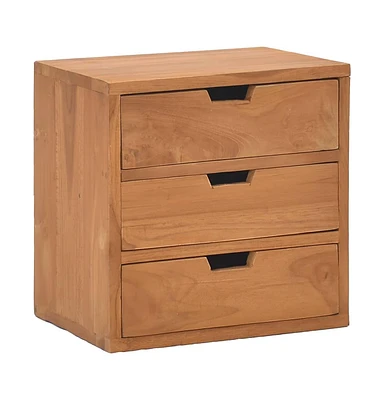 vidaXL Bedside Cabinet 15.7"x11.8"x15.7" Solid Teak Wood