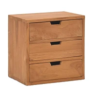 vidaXL Bedside Cabinet 15.7"x11.8"x15.7" Solid Teak Wood