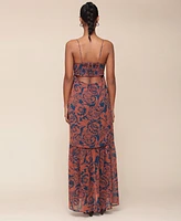 Avec Les Filles Women's Printed Spaghetti-Strap Dress